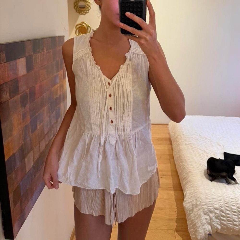 HOLDING HORSES White Fairy/Boho Core Tank Top